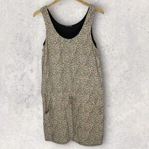 Loeffler Randall 100% Silk Printed Mini Dress Tie Waist Pockets Size 6‎ Casual